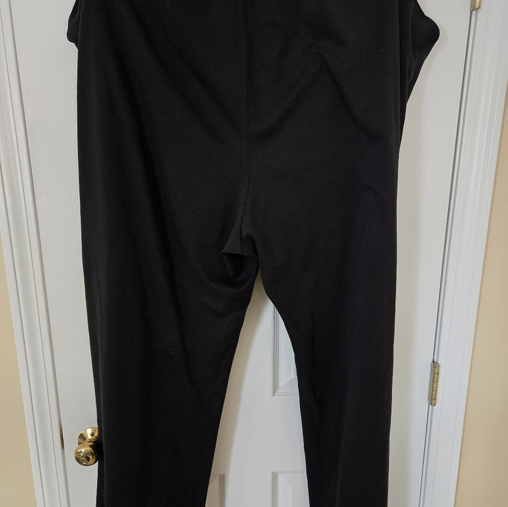 Woman within black cotton pants size 30w